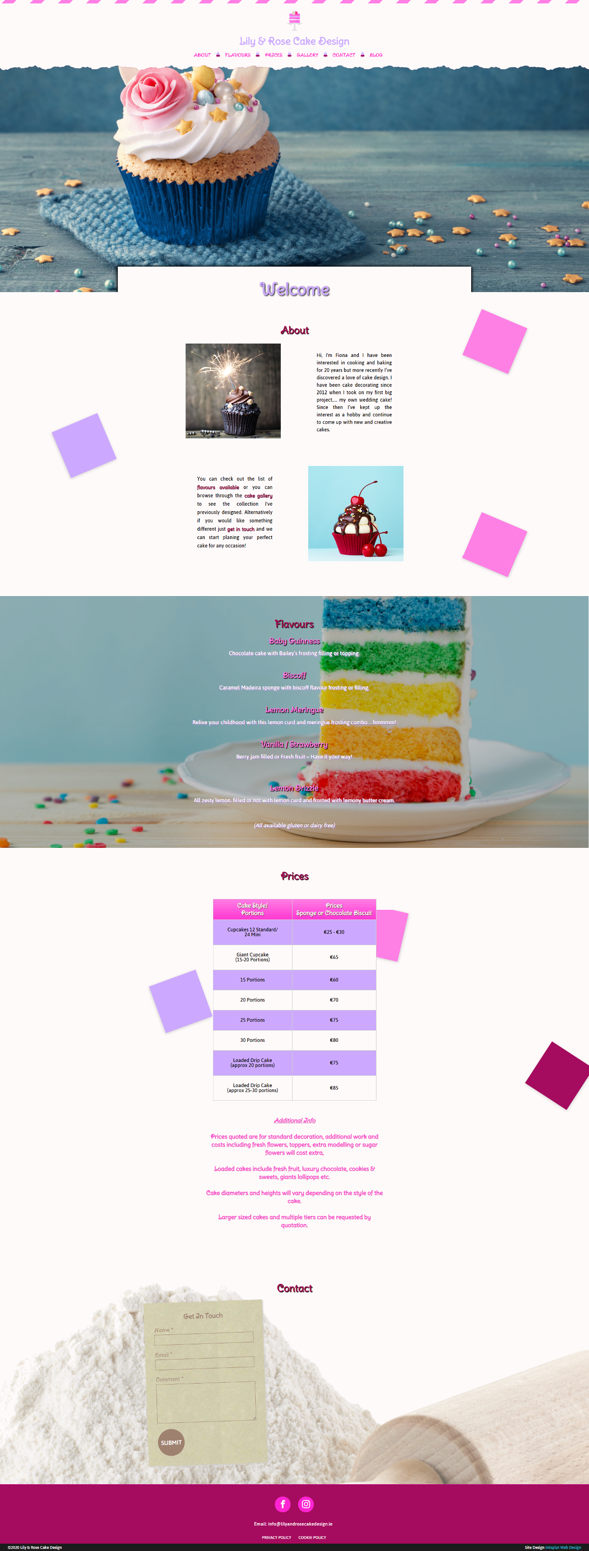 Bespoke bakery web design Dublin