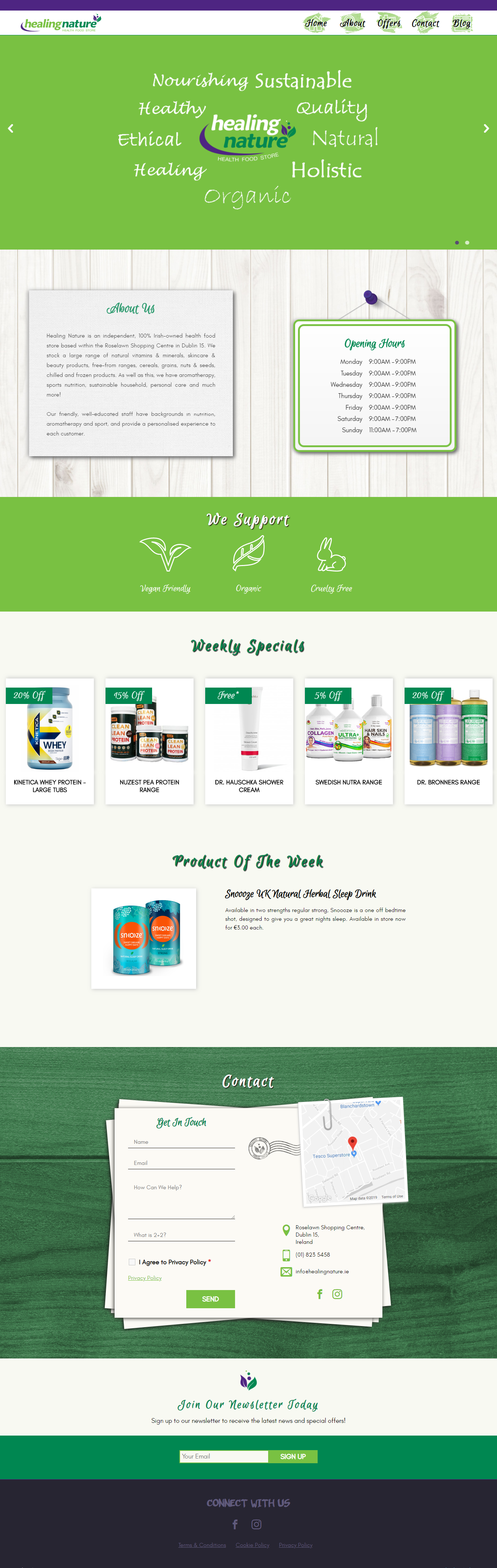 Health Food Store e-commerce web design Dublin