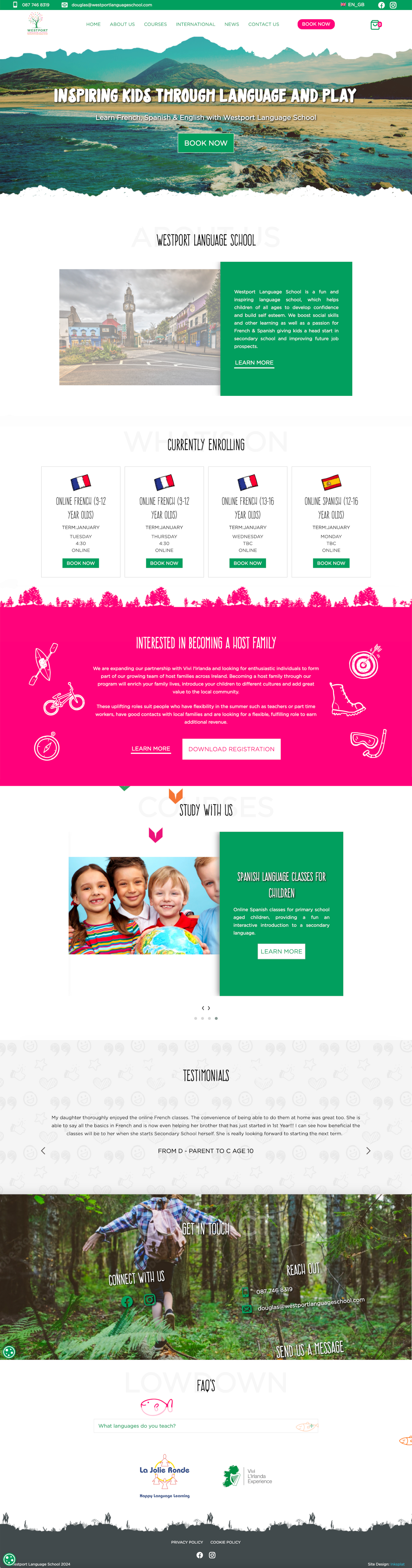Language school web design Dublin