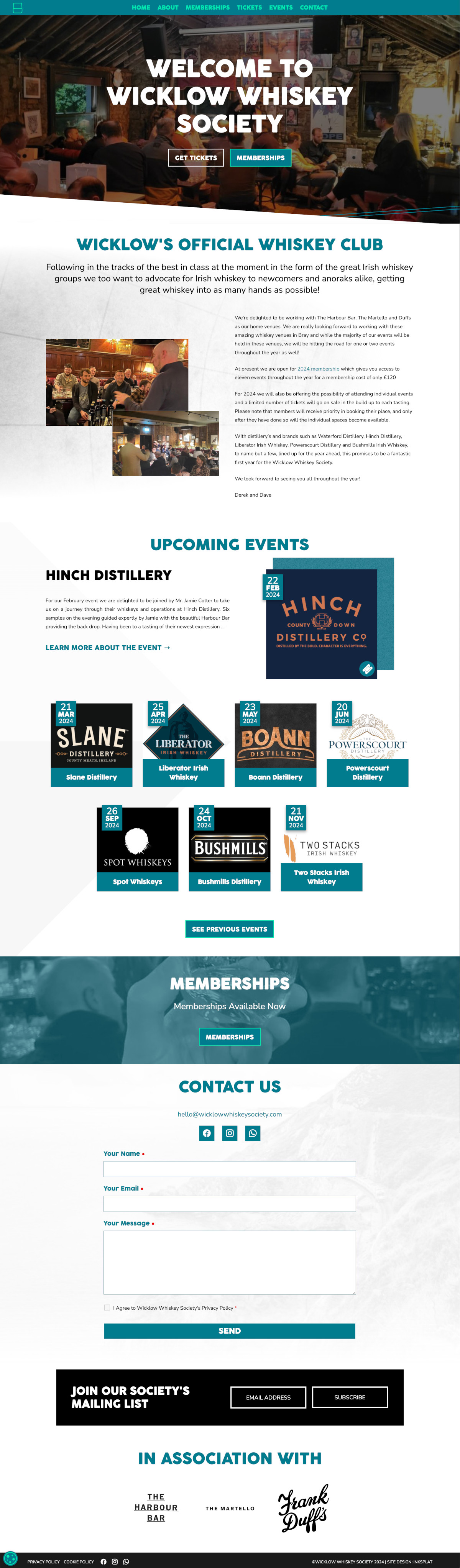 Whiskey Society Web Design