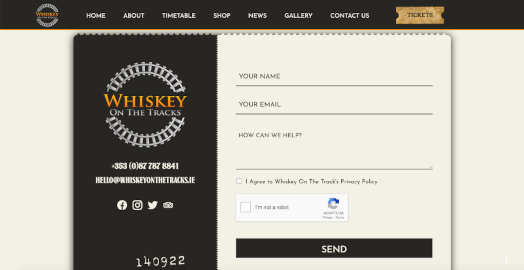 Whiskey Tasting Web Design Dublin
