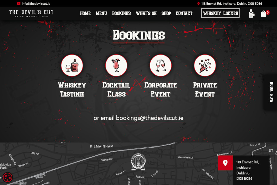 Whiskey Bar Web Design Dublin