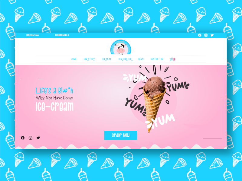 Ice Cream Parlour Web Design Development Blanchardstown Dublin