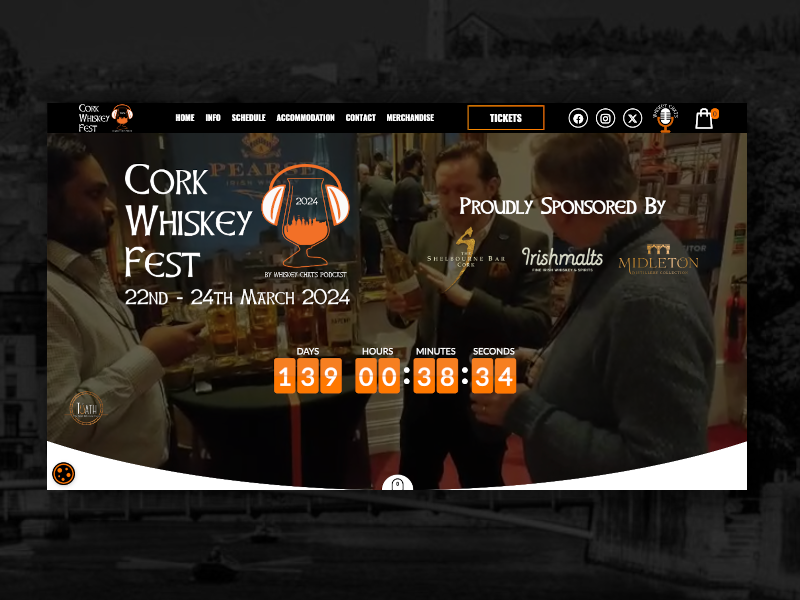Whiskey festival web design Dublin