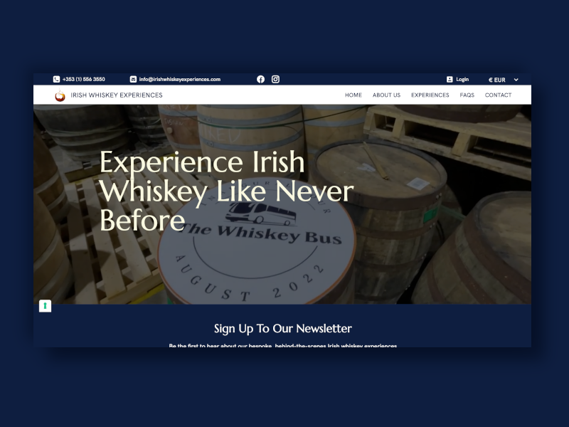 Irish Whiskey Experiences