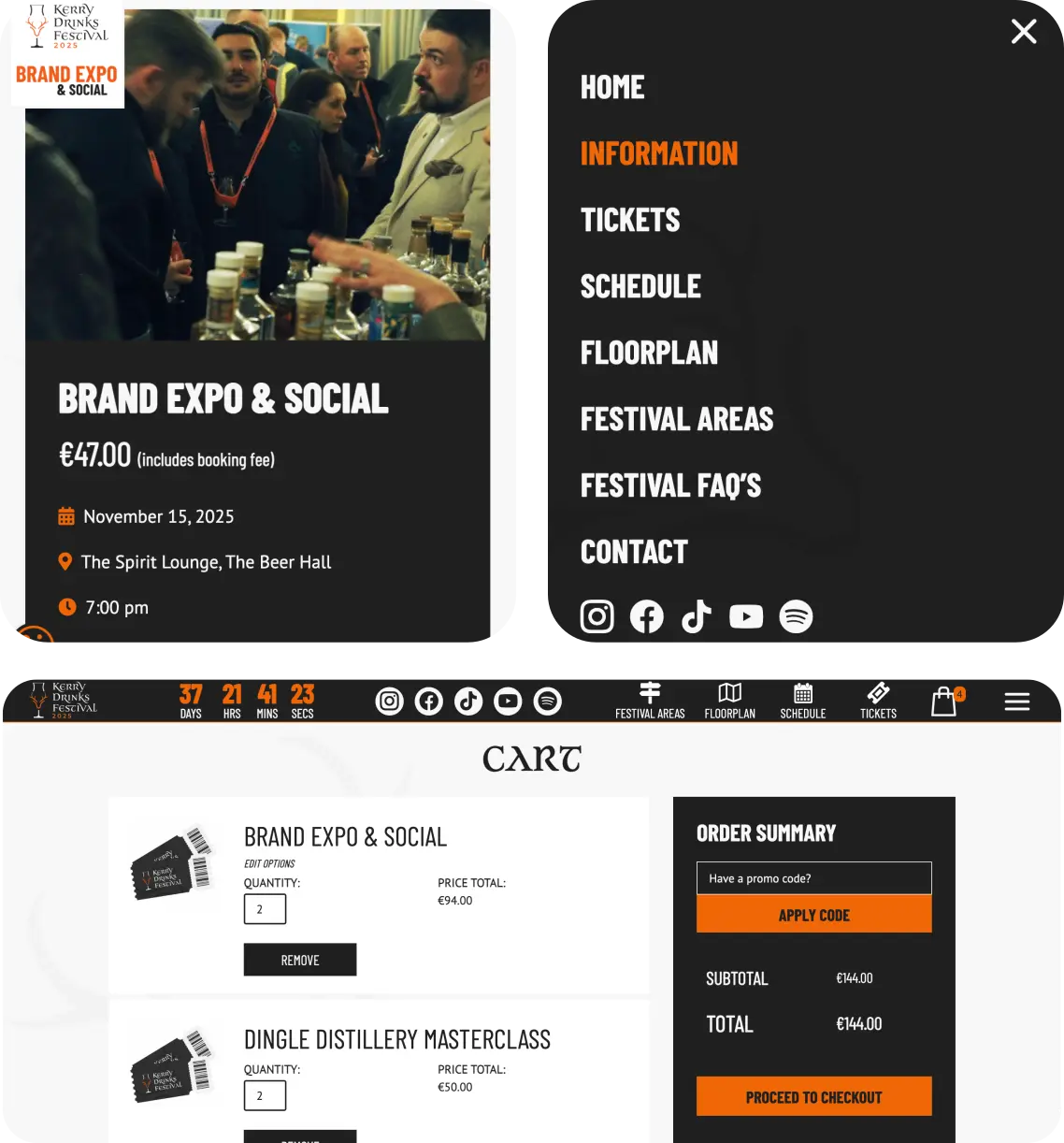 festival web development