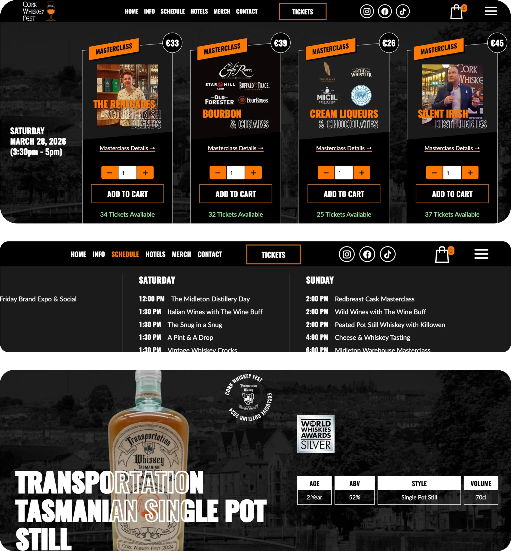 whiskey festival web design