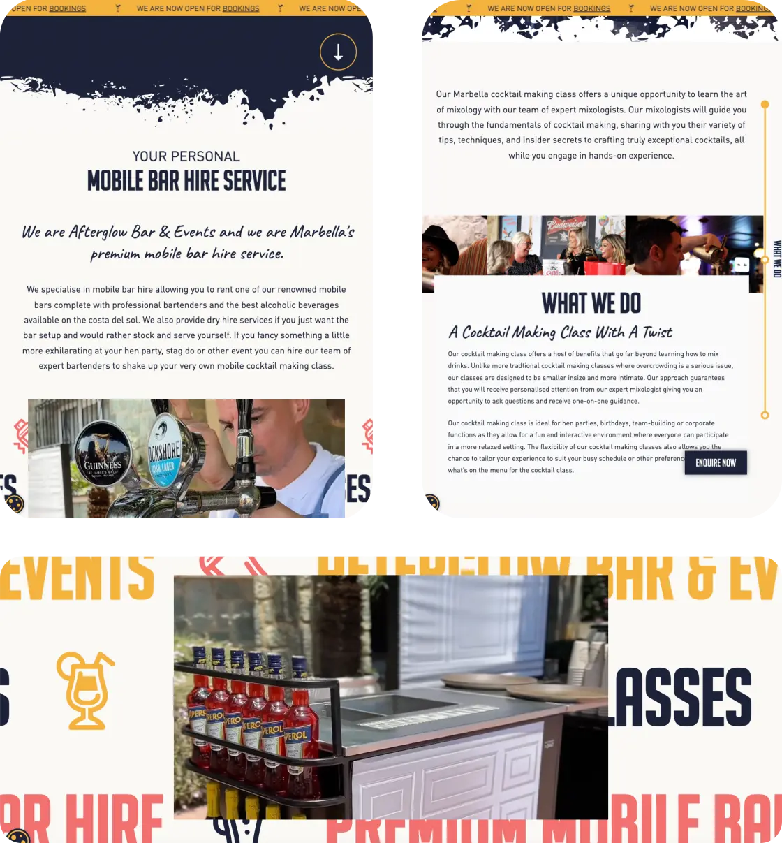 mobile bar hire service case study