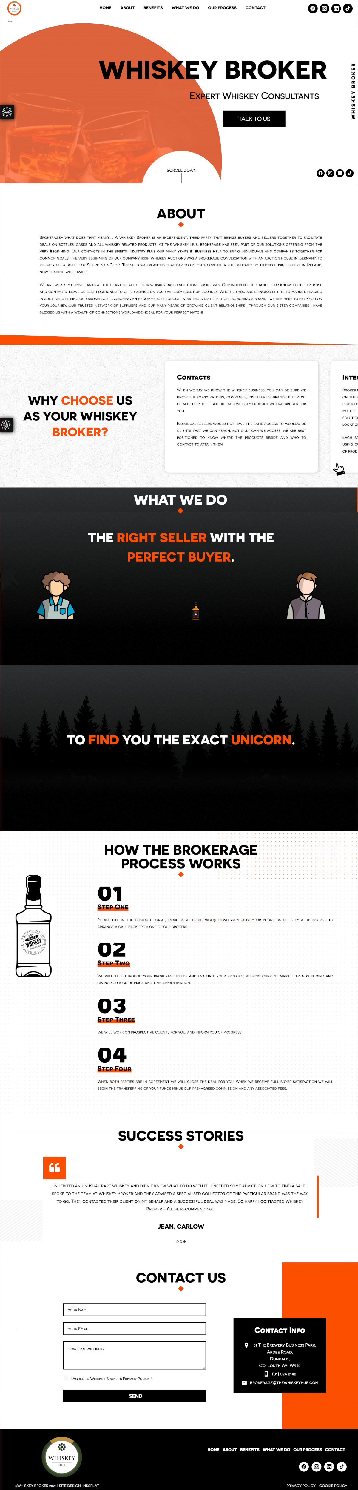 whiskey broker web design