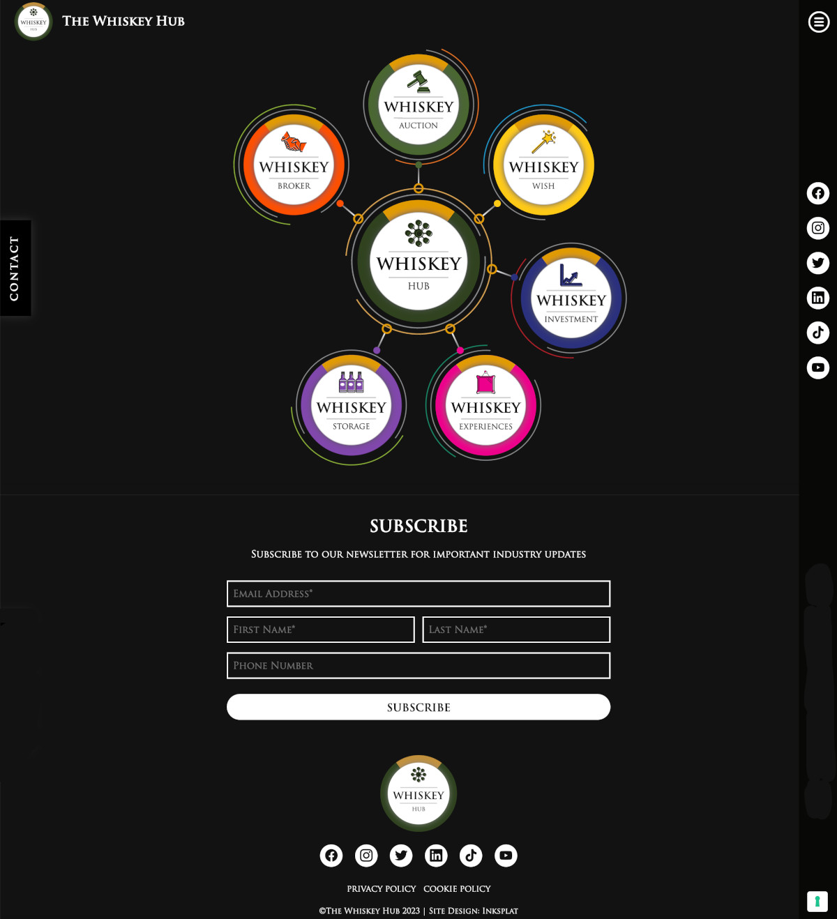 whiskey hub web design