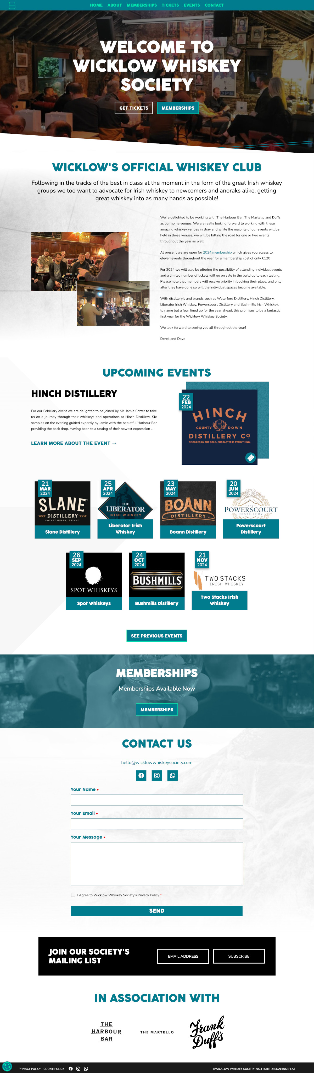 whiskey society web design
